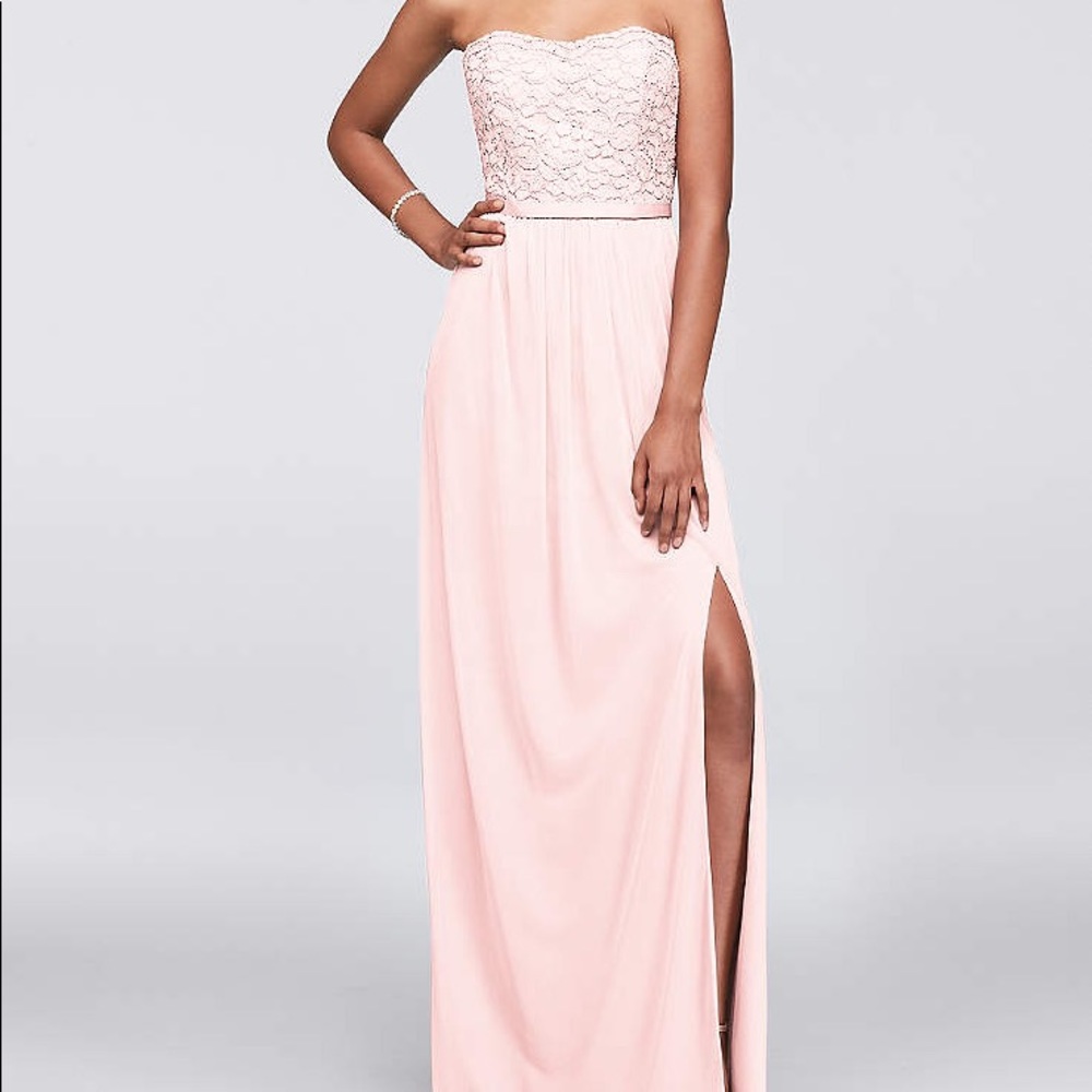 Davis’s Bridal Petal Pink Strapless Size 4